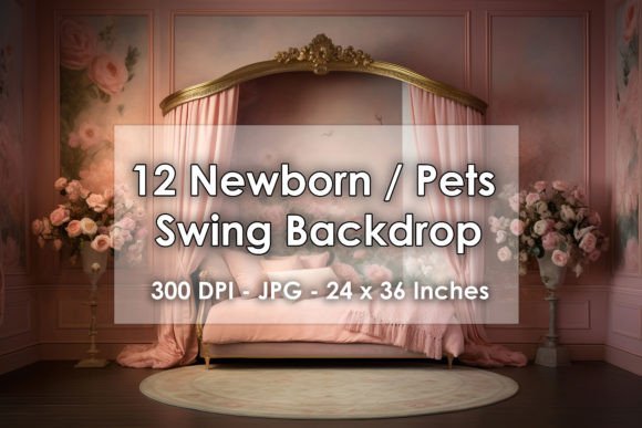 12 Newborn / Pets Swing Backdrop JPG