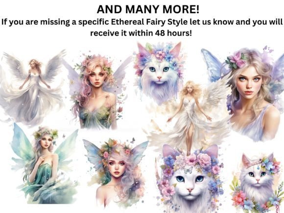 73x Ethereal Fairy Clipart Bundle PNG