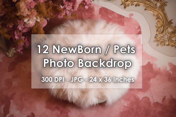 12 Newborn / Pets Beautiful Backdrop JPG