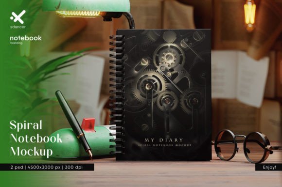Spiral Notebook Mockup - 26693156