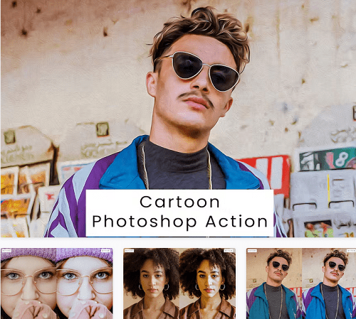 Cartoon Photoshop Action - 46675245