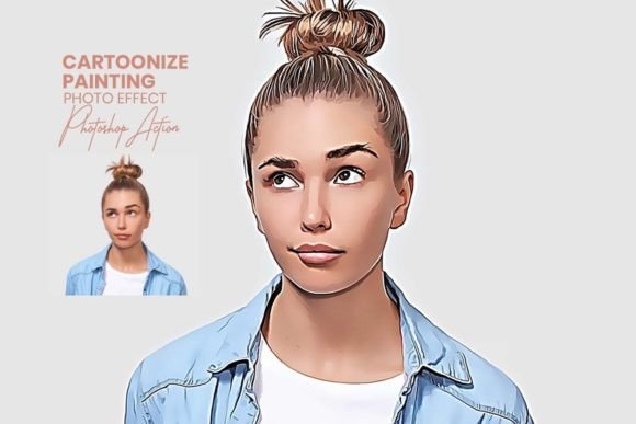 Cartoonize Painting Photoshop Action - 16521045