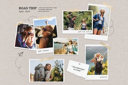 Mood Board &amp; Photo Collage Mockup - 21330204