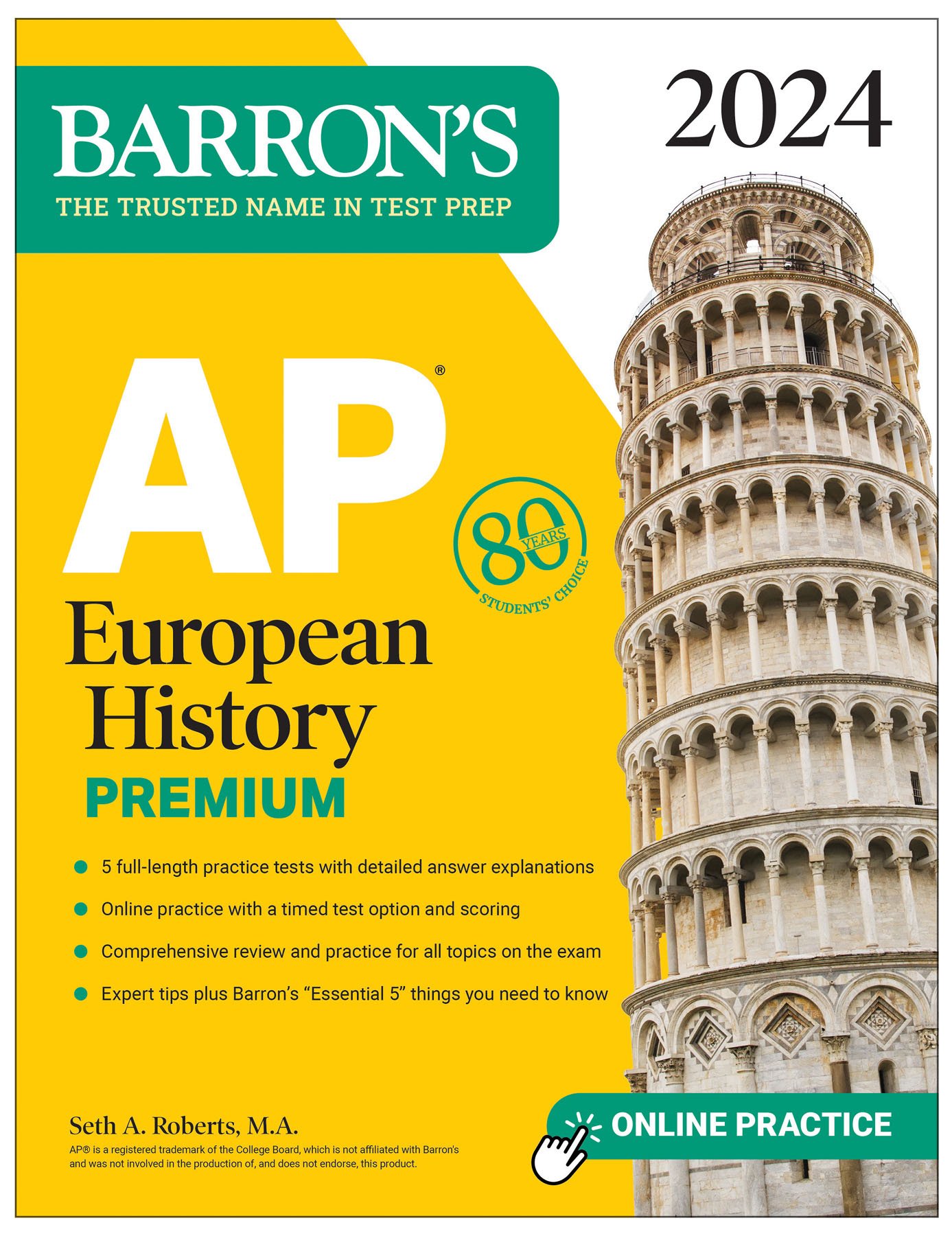 AP European History Premium, 2024 5 Practice Tests + Comprehensive