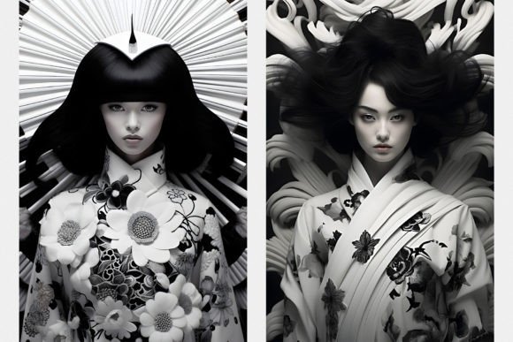 10 Black and White Fashion Portraits - 25431997