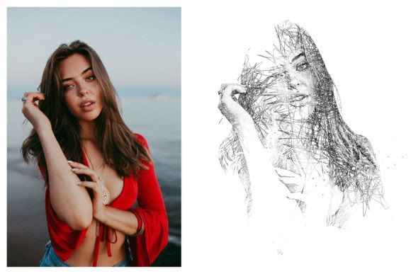 Scribble Pen Sketch - PS Action - 26692672