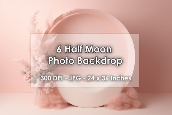 6 Halfmoon Newborn Photo Backdrop JPG