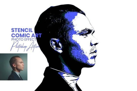 Stencil Comic Art Photoshop Actions - 16537265