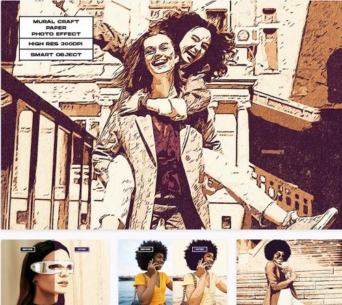 Mural Craft Paper Photo Effect - NH8XZ7R