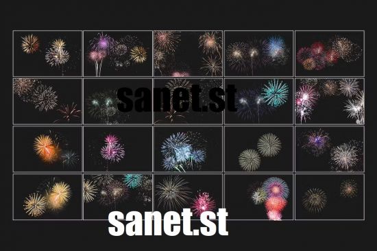 Festive Fireworks Overlays Set - CYBNN45
