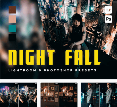 6 Night Fall Lightroom and Photoshop Presets - 46543285