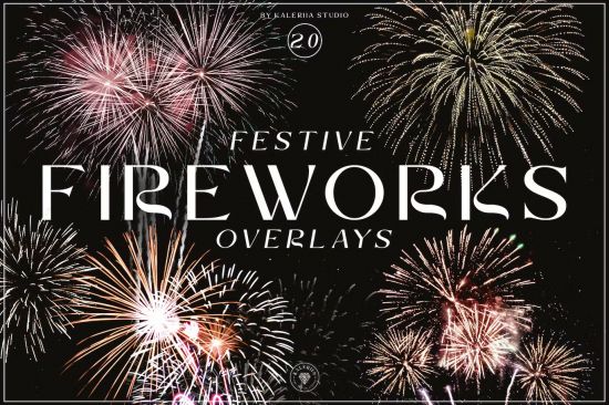 Festive Fireworks Overlays Set - CYBNN45