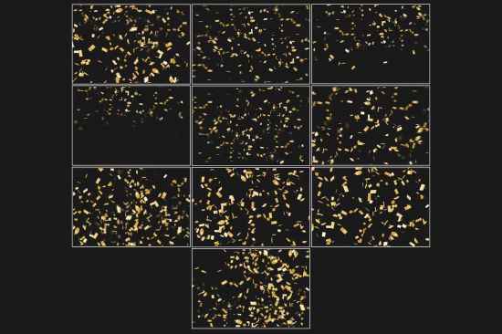 Golden Foil Confetti Overlays - ZVFMRJL