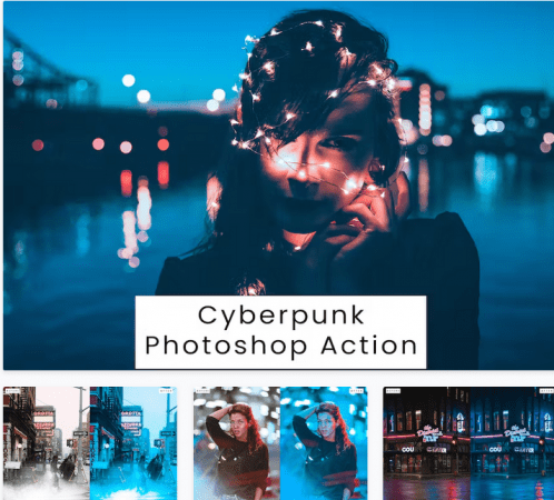 Cyberpunk Photoshop Action - 46682145