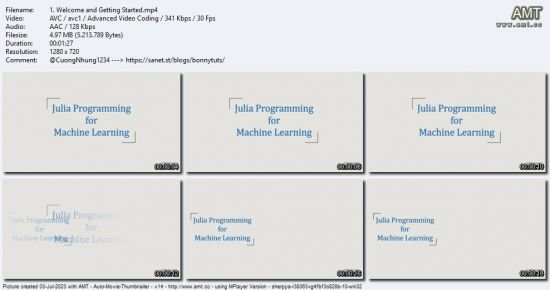 Julia Programming for Machine Learning