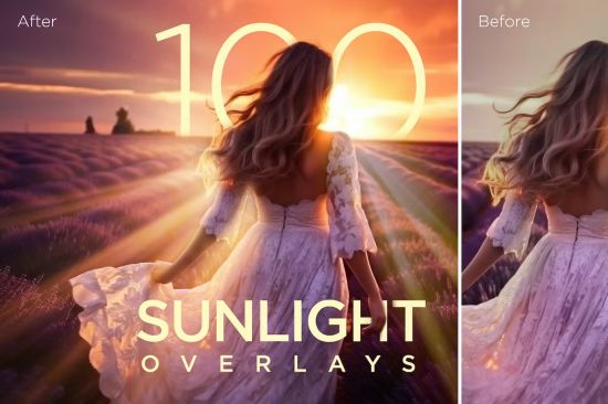 100 Realistic Sunlight Overlays, Photoshop editing - UBW4HDT