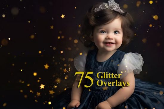 75 Glitter Overlays, Sparkle Effect for Photo Edit - 39ALRN9