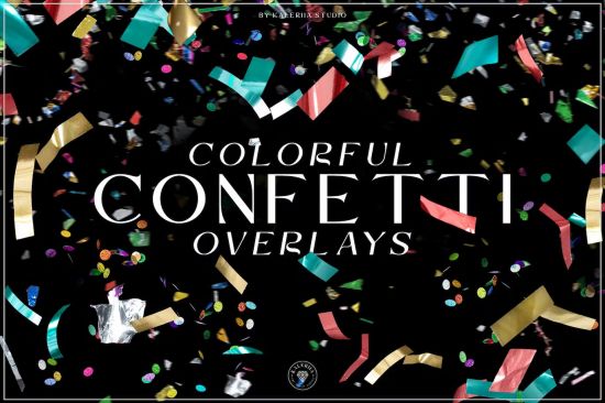 Colourful Foil Confetti Overlays - 2TRMDFN