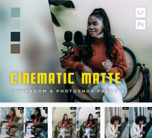 6 Cinematic Matte Lightroom and Photoshop Presets - 46542766