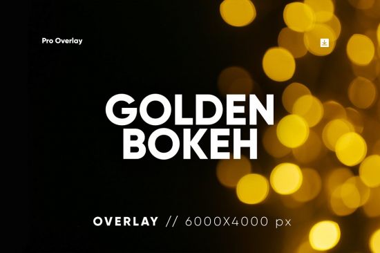 30 Golden Bokeh Overlay HQ - 26069719