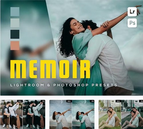 6 Memoir Lightroom and Photoshop Presets - TQ6RA24