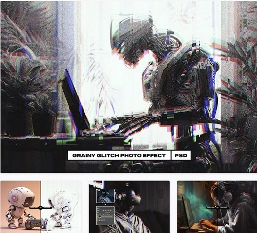 Grainy Glitch Photo Effect - VDHJU8K