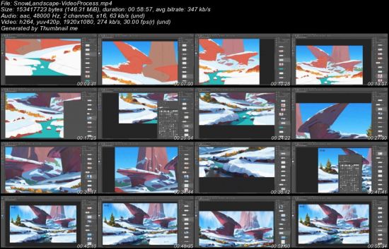 Snow Landscape Video Process / PSD