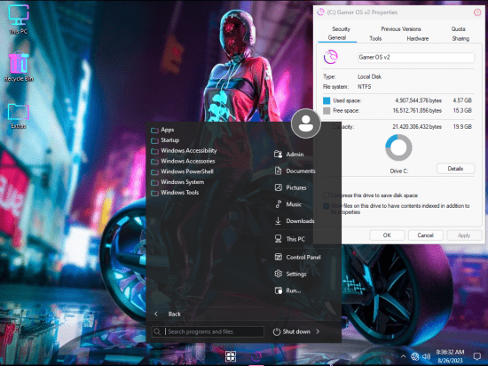 Windows 11 22H2 Build 22621.2215 Gamer OS en-US ESD August 2023