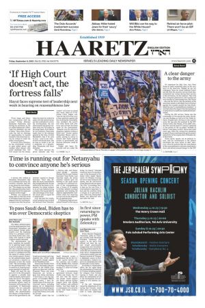 Haaretz English Edition - 8 September 2023