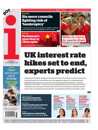 The i Newspaper - 11 September 2023