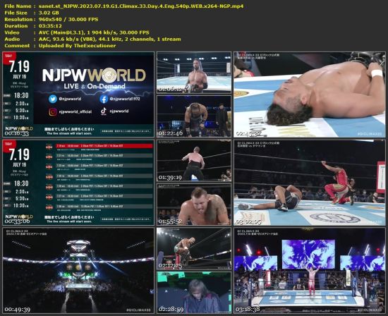 NJPW 2023 G1 Climax 33 Events Pack 540p WEB x264-NGP