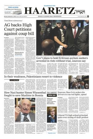 Haaretz English Edition - 4 September 2023