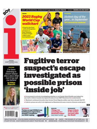 The i Newspaper - 8 September 2023