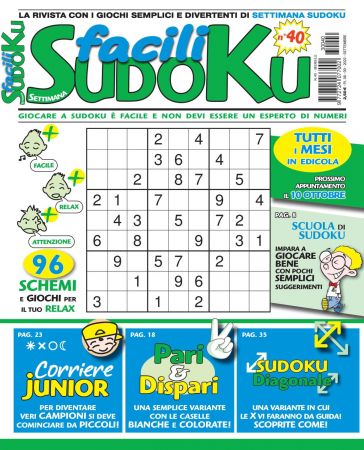 Facili Sudoku N.40 - Settembre 2023