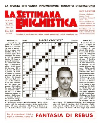 La Settimana Enigmistica N.4770 - 24 Agosto 2023