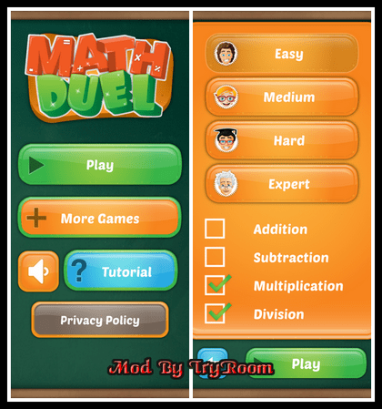 Math Duel: 2 Player Math Game v4.3