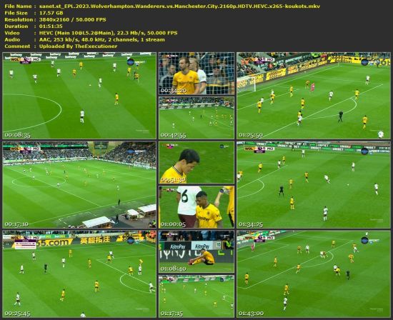 EPL 2023 Wolverhampton Wanderers vs Manchester City 2160p HDTV HEVC x265-koukots