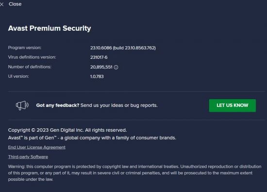 Avast Premium Security 23.10.6086 (build 23.10.8563.762) Multilingual