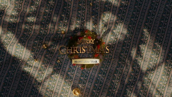 Videohive - Christmas Wreath Logo - 49078236
