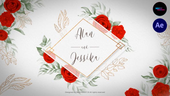 Videohive - Watercolor Wedding Invitation Slideshow - 48999767
