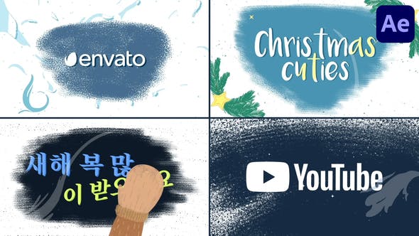 Videohive - Christmas Typography And Logo Openers Pack for After Effects - 49371258