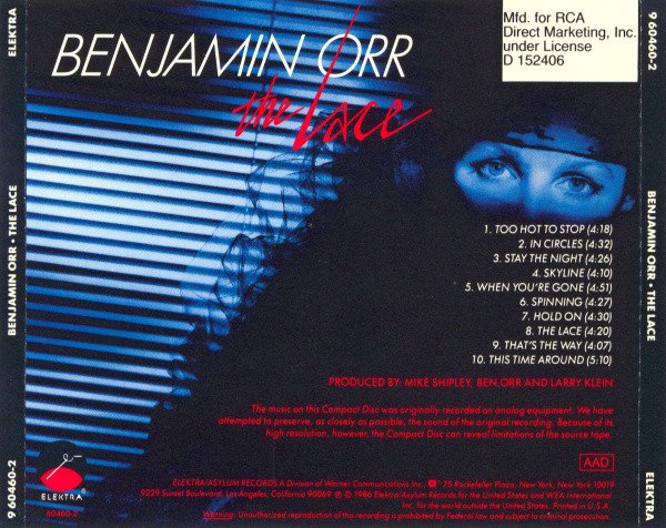 Benjamin Orr – The Lace (1986) WAV