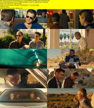 Seven Psychopaths 2012 720p WEBRip 800MB x264-GalaxyRG