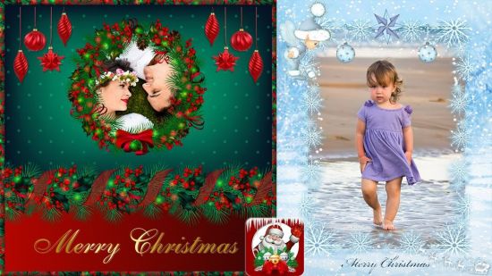 Christmas Photo Collage - Templates for Photoshop
