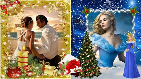Christmas and New Year Frames - Greeting Cards