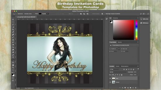 Birthday Invitation &amp; Cards - Templates for Photoshop