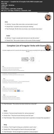 Irregular Verbs Course: Full list PDF + Song + Examples