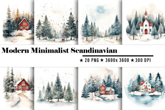 20 Modern Minimalist Scandinavian in Winter Backgrounds