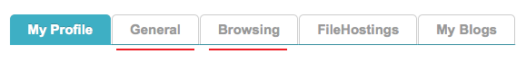 My profile page got new settings pages