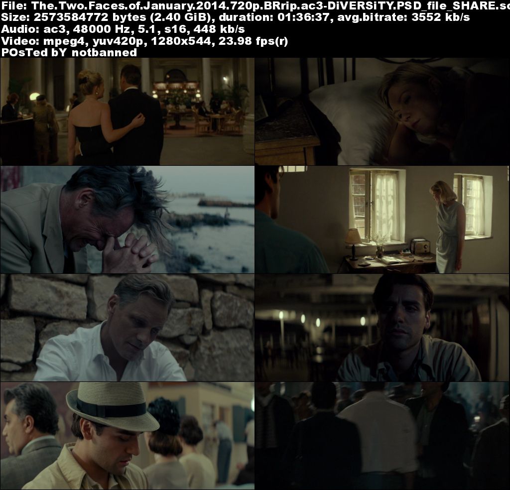 The Two Faces of January 2014 850MB 720P BRRip Dual